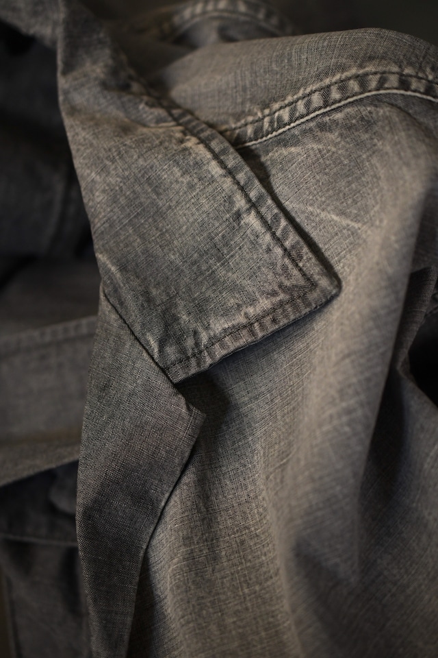 The DUFFER N NEPHEWS / CHAMBRAY HALF SLEEVE SHIRT (Black)