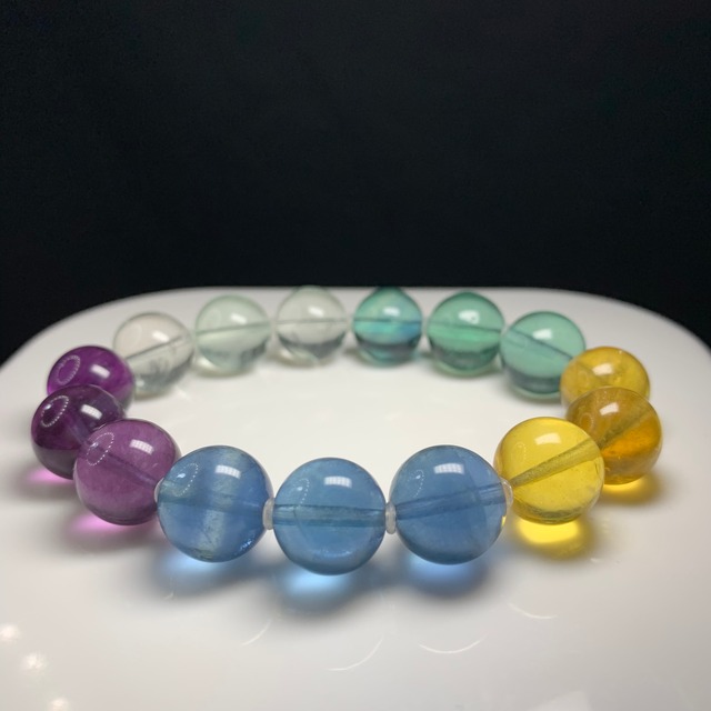 b148 キャンディーフローライトブレスレット