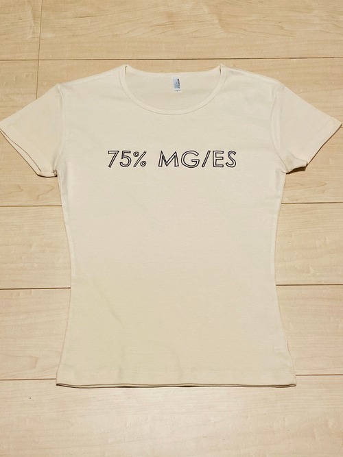 "75% MG/ES" / T-Shirt (Natural) / 6.2オンス CVC フライス