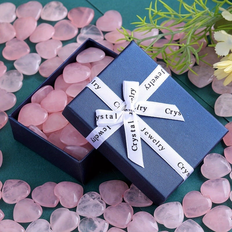 ストーンセット ローズクォーツ ハート型 50個入り おしゃれ かわいい