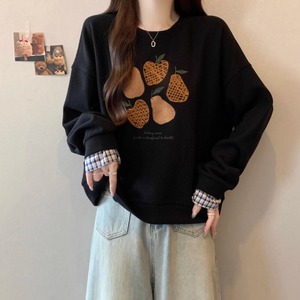 レイヤード風グラフィックスウェットプルオーバー ・75428