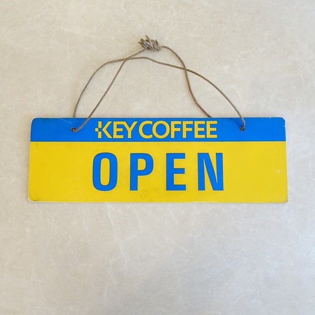 キーコーヒー OPEN CLOSE 看板