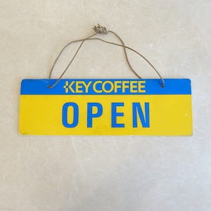 キーコーヒー OPEN CLOSE 看板
