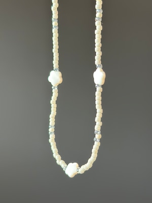 shell flower beads necklace