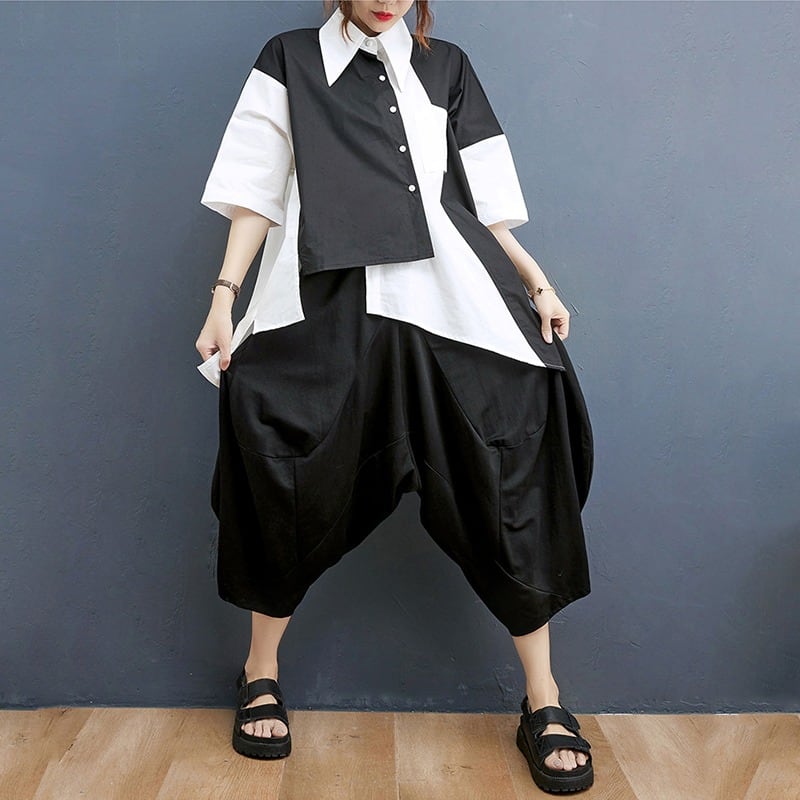 アシンメトリー デザインシャツ BL0001 | Style Sombre アシンメトリー デザインシャツ BL0001 | Style Sombre