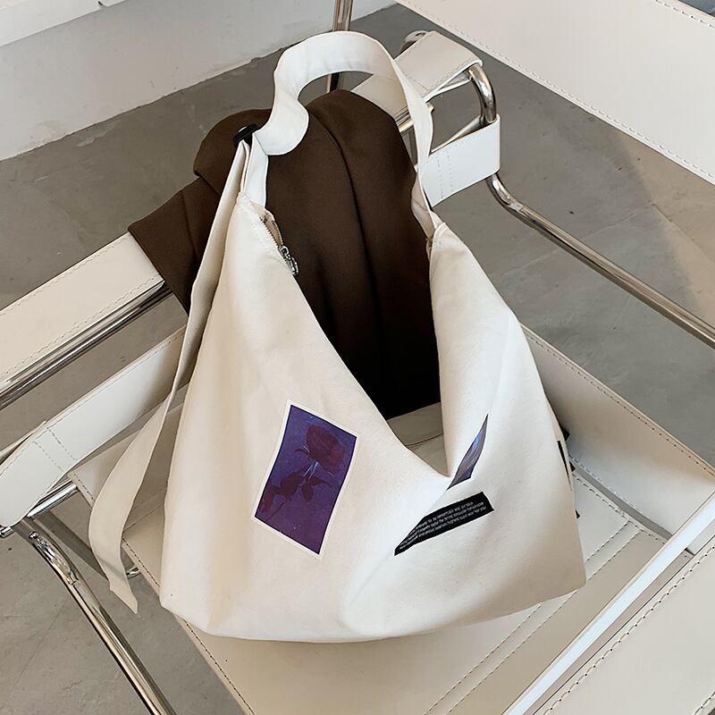 大容量バッグレディース2020新しい流行のファッションオールマッチキャンバスショルダーバッグトートバッグネットレッドポータブルショッピングバッグ Tiancai_Wing_Bag96632708226