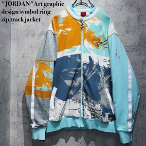 "JORDAN"Art graphic design symbol ring zip track jacket