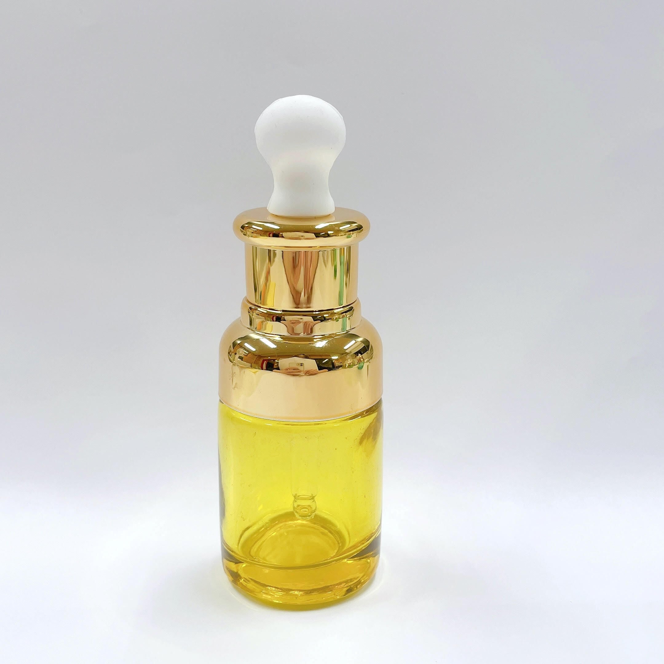 クリア カラー スポイト ボトル】30ml 全4色 ゴールドキャップ ガラス