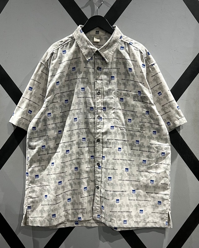 【X VINTAGE】“MARITHÉ + FRANÇOIS GIRBAUD” Logo Pattern Vintage S/S Shirt