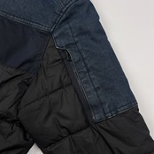 G-STAR RAW ジースター ロゥ デニム切替 フード付き 中綿 ジャケット サイズ M /ブラック×インディゴ/メンズ