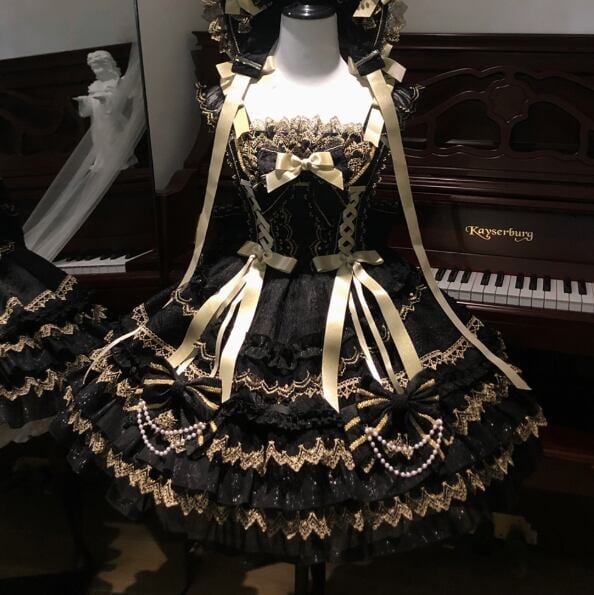 リ*ン様 MAM ゴスロリワンピース　現状品 修道女風 クロスデザインのゴスロリロングワンピースとマント