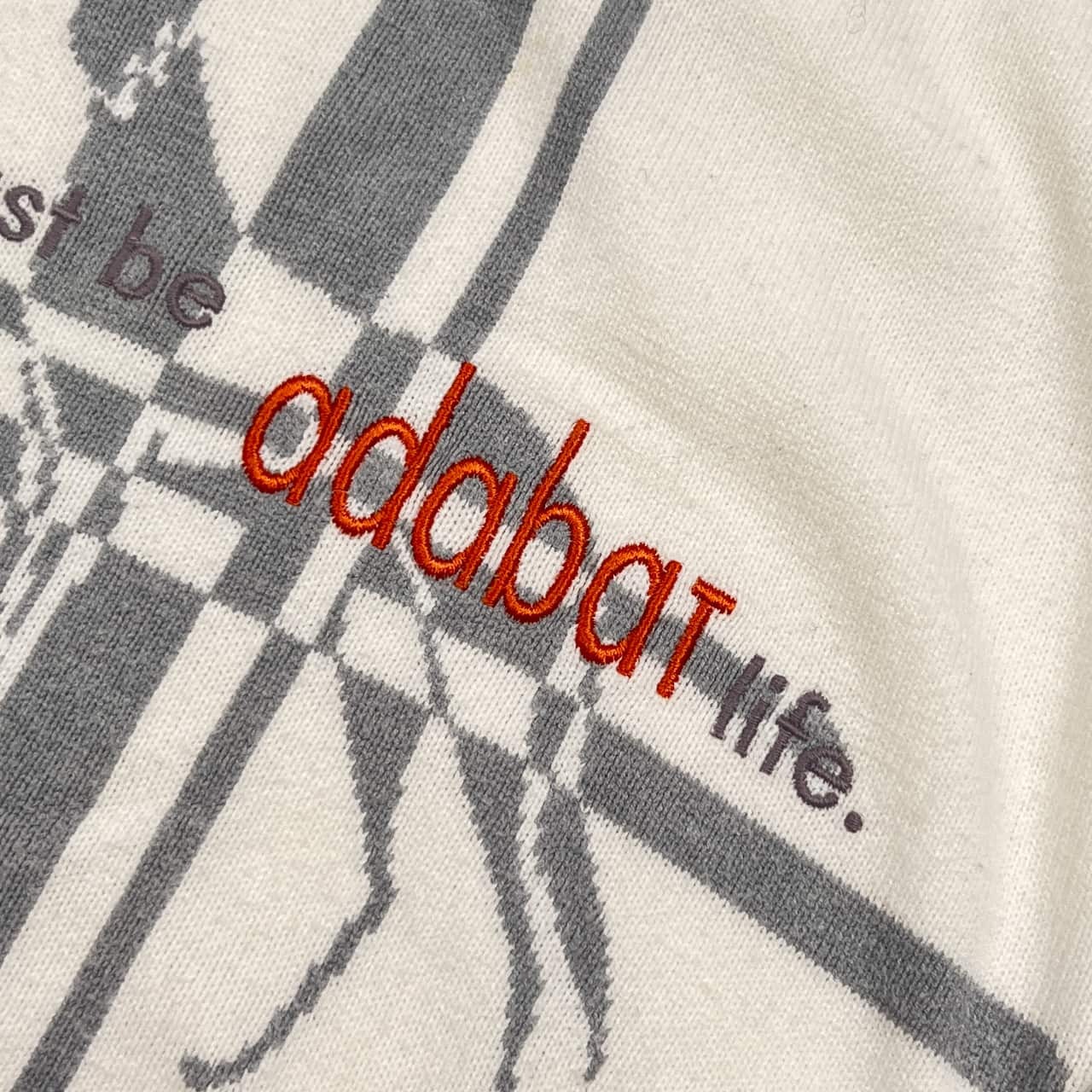 adabat アダバット ニット ベスト 46/ホワイト メンズ ゴルフ