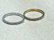 Half crystal ring