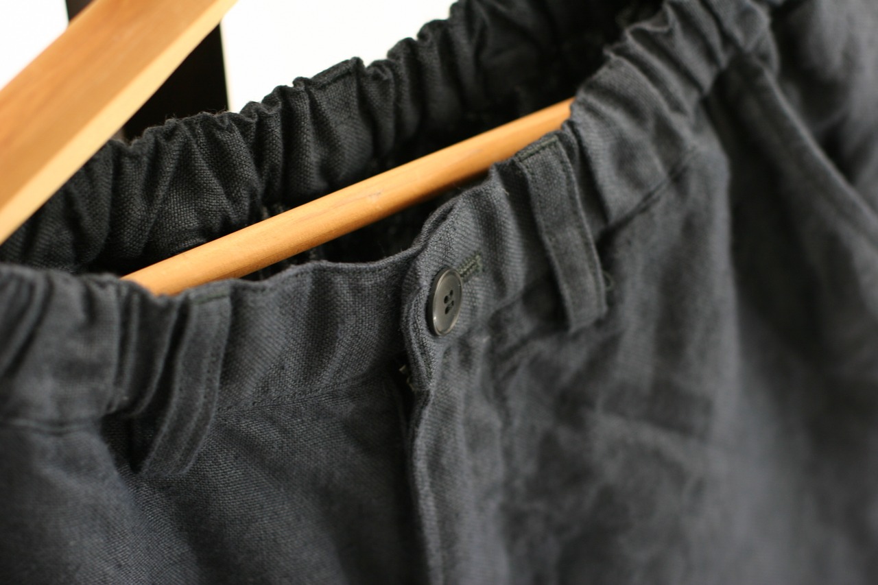 【Vlas Blomme】KL Canvas DARTS PANTS / Dark Navy(63507035)