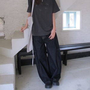 Curved Denim Jeans  T4459