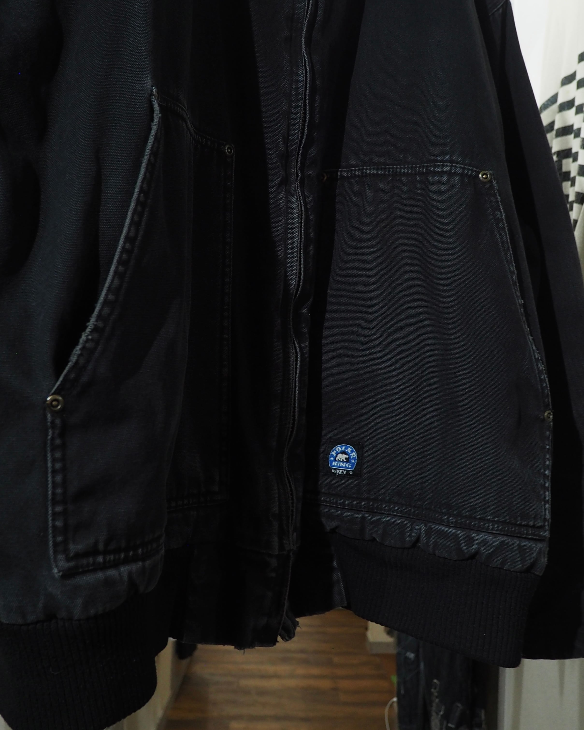" Special - 墨黒 " Beautiful Fade × Aging Vintage Loose Active Jacket