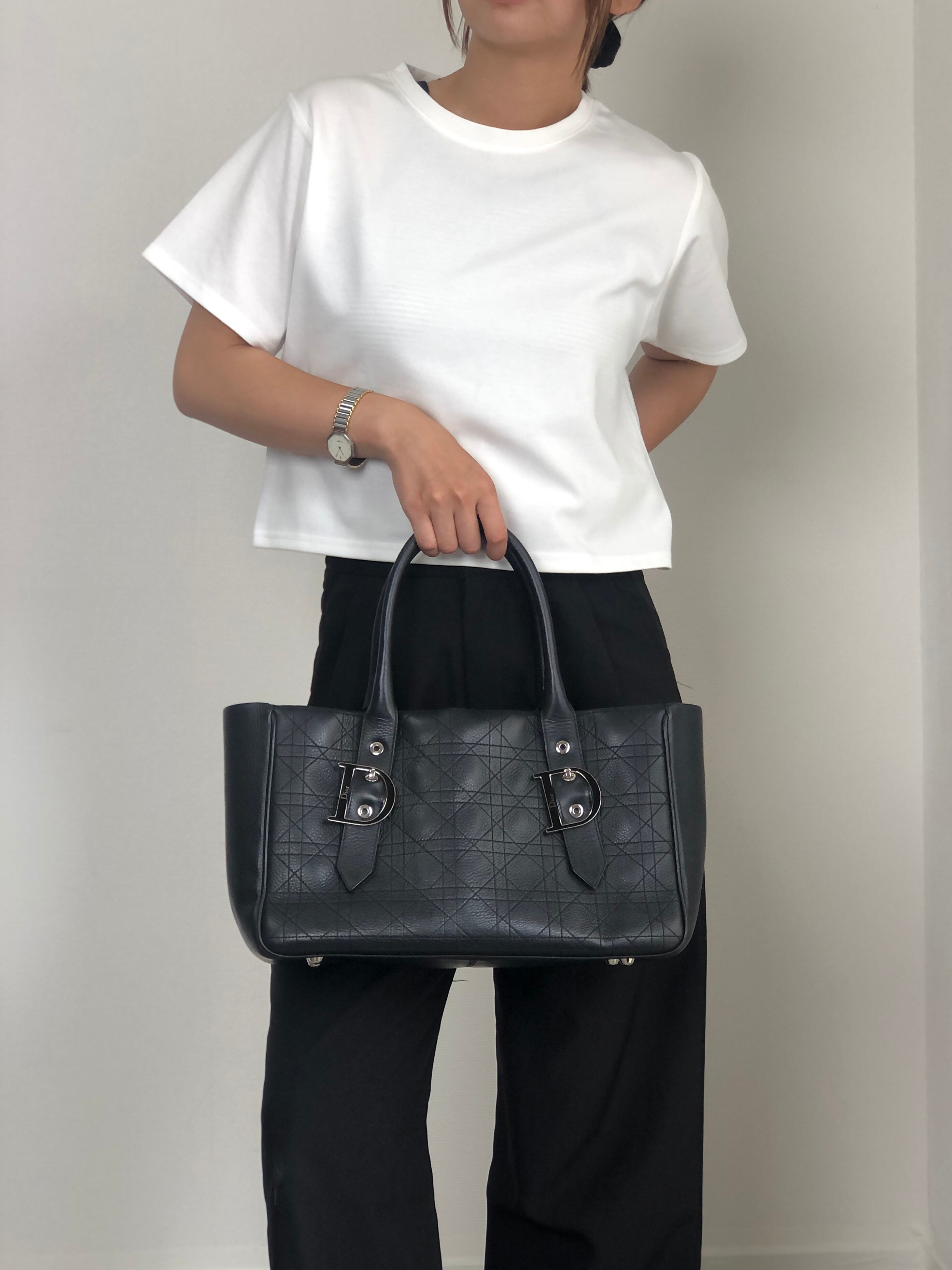 Christian Dior クリスチャン ディオール トートバッグ ブラック D