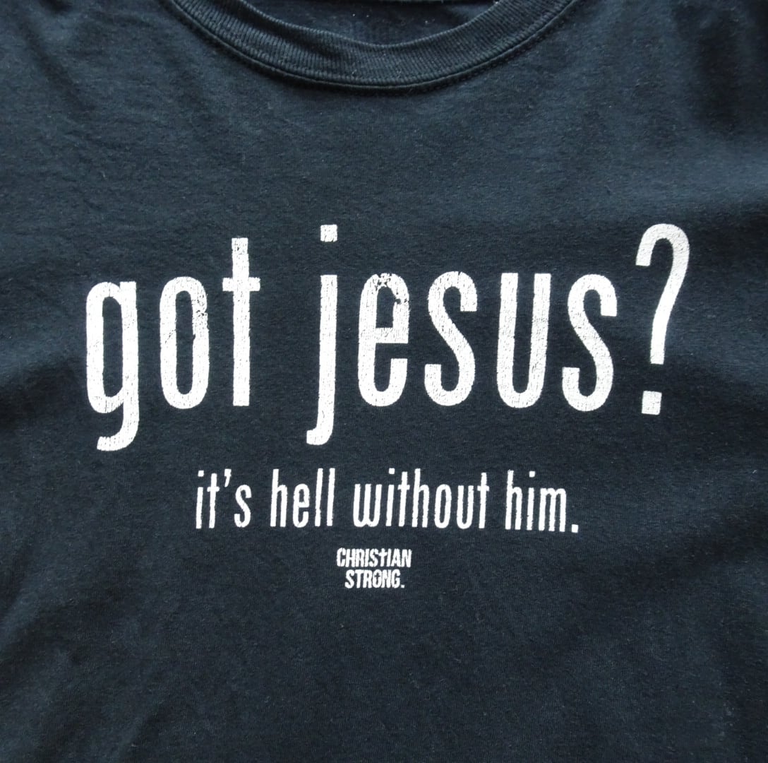 00's “got jesus？” Long sleeve T-shirt | Pay ID