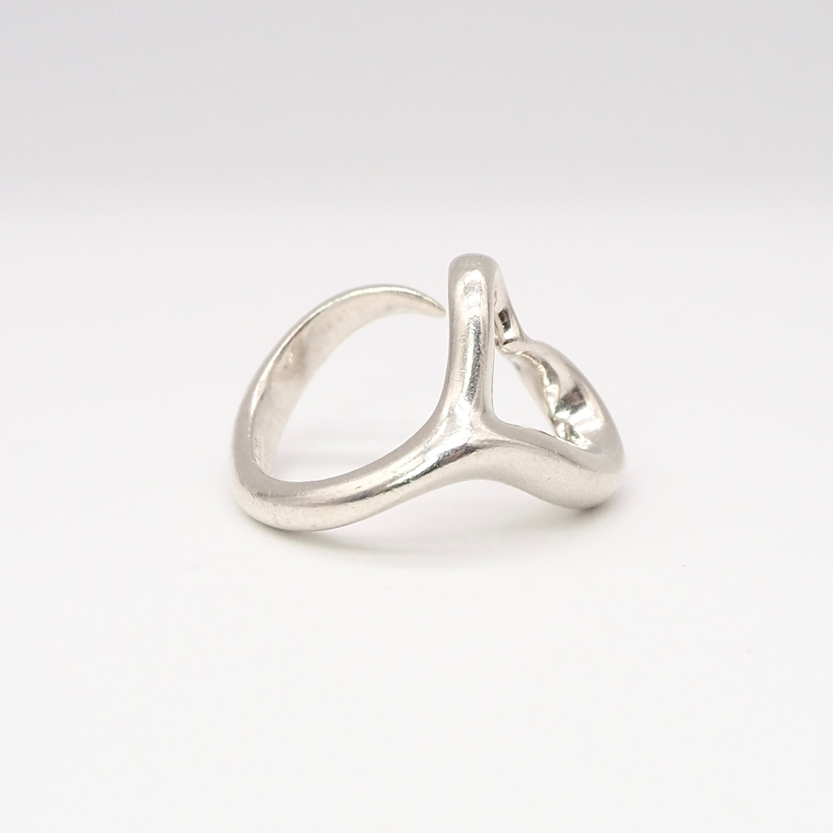 Tiffany&Co. 約10号 オープンハート リング シルバー925 ティファニー