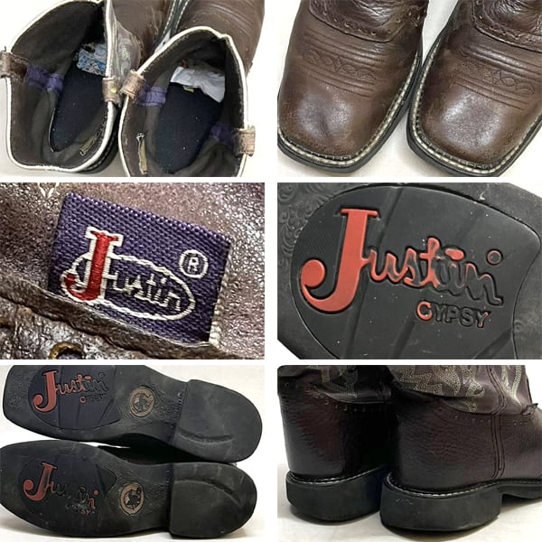1点物◇ジャスティンJUSTINウェスタンブーツ古着27メンズレディースOK