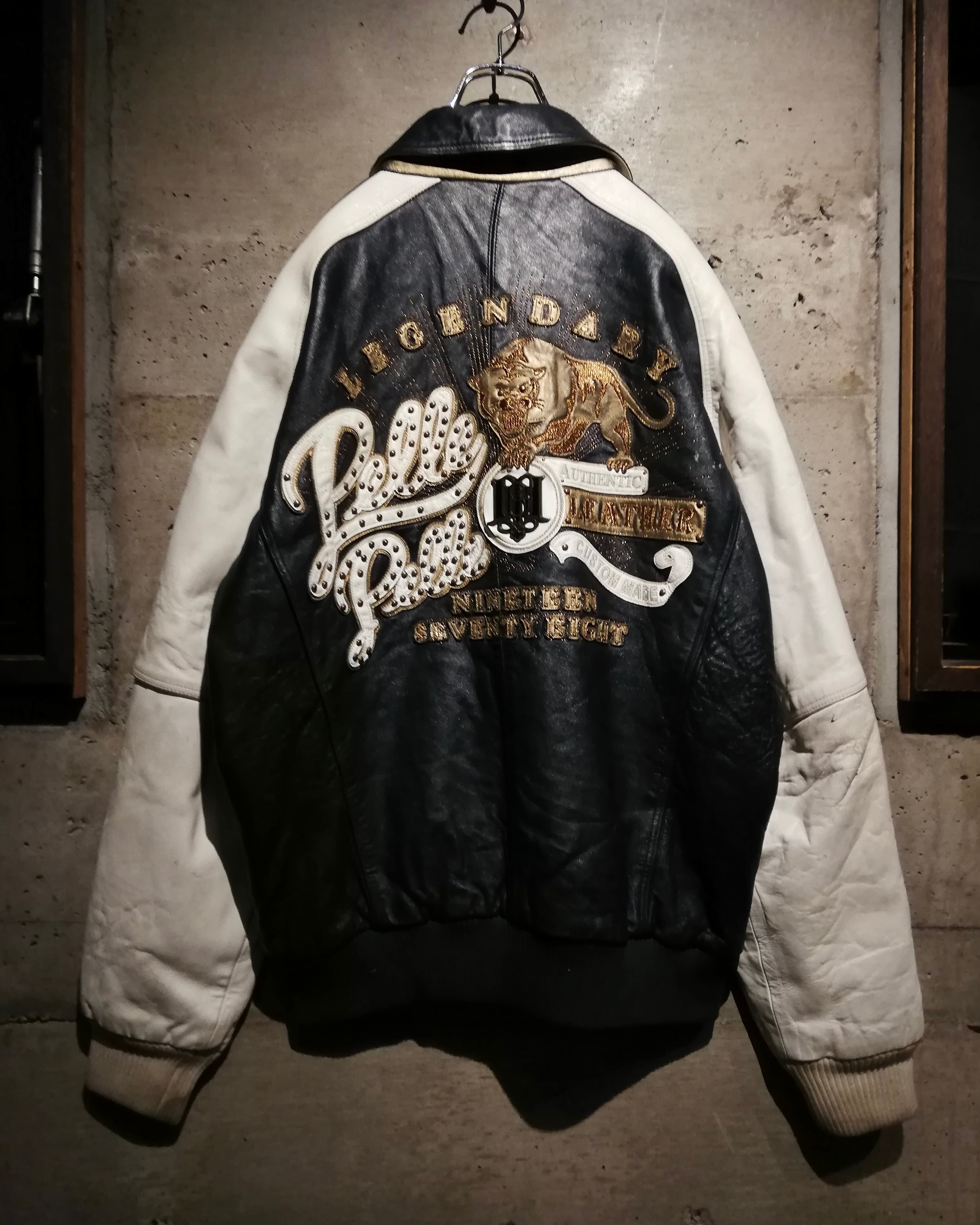 激安 クリーニング [00s PELLE PELLE] レザー切替 スタッズ ウール 