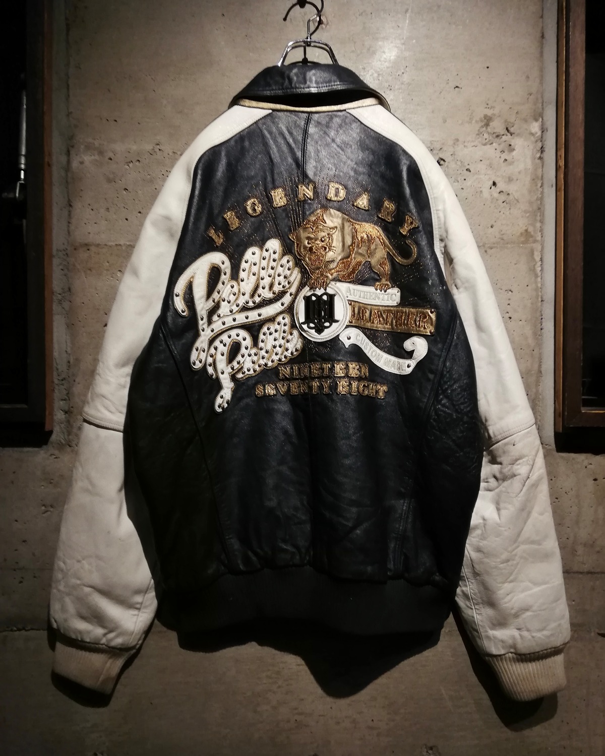 Caka】PELLE PELLE Panther Motif Studded Varsity Jacket | Caka(カカ 