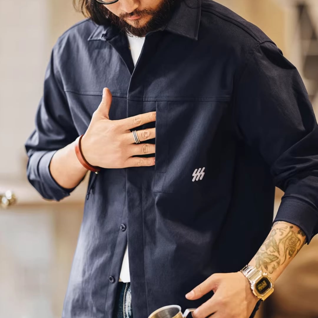 Premium American Long Sleeve Casual Work Shirt Top(GV312)