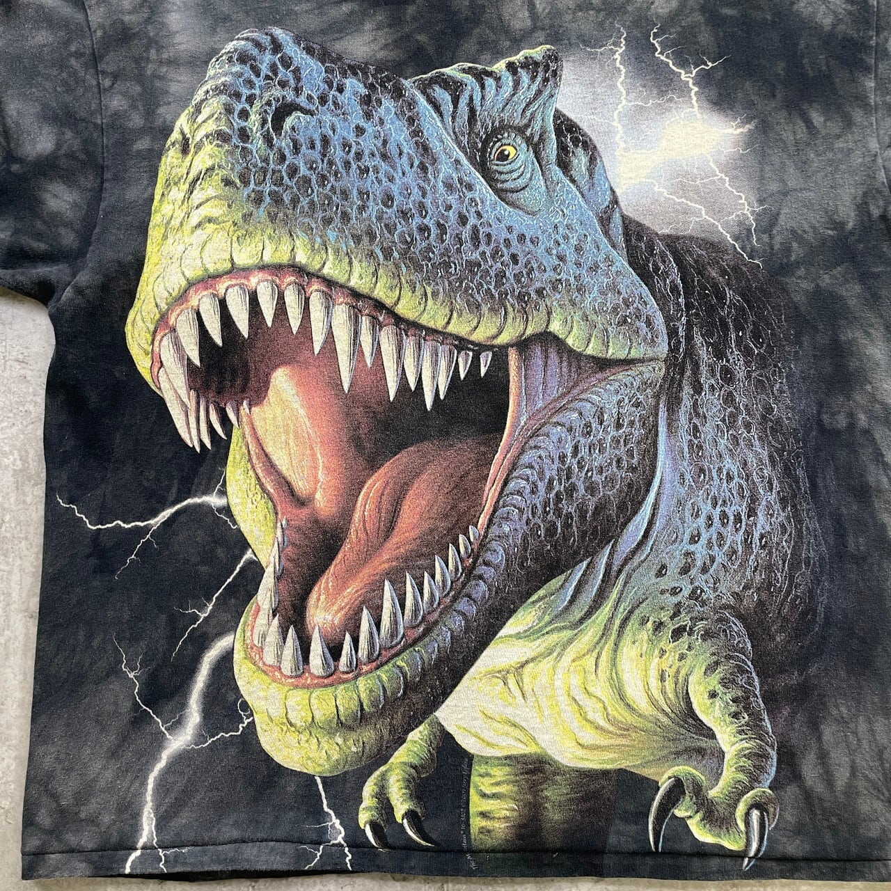激レア】vintageラグマット恐竜柄ティラノサウルスマルチカバー厚手