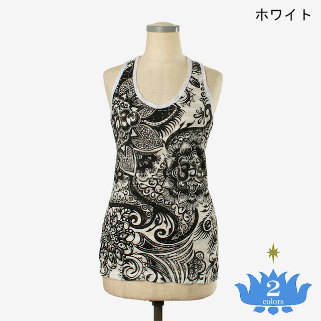 くしゅくしゅタンクトップ　インディア　Wrinkled Tank Top India