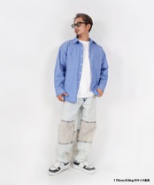 【#Re:room】VINTAGE PANEL SWITCHING WIDE DENIM［REP247］