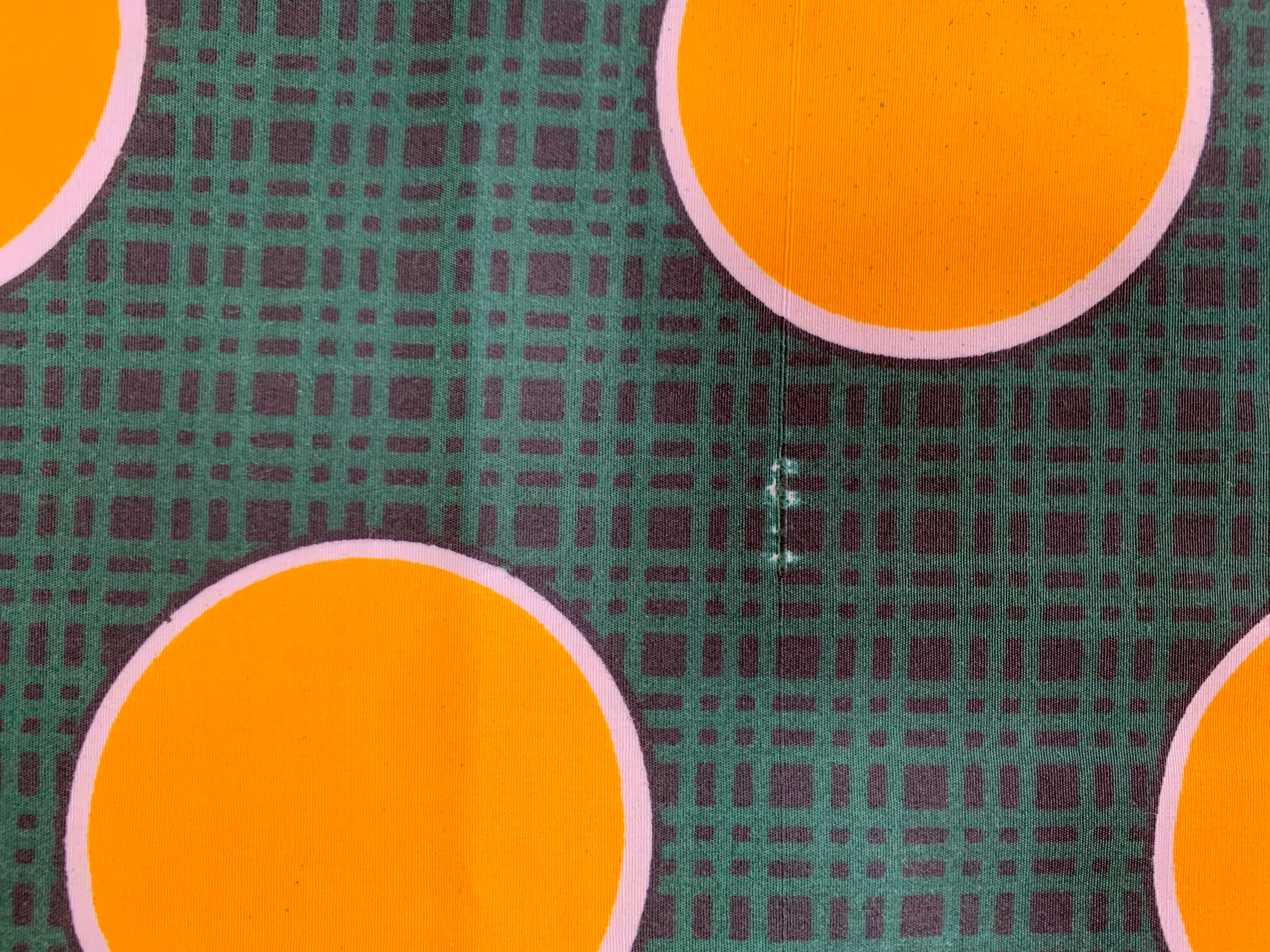 カンガ布  ファブリック（グリーン×イエロー）※④ SDGs（訳アリ品）