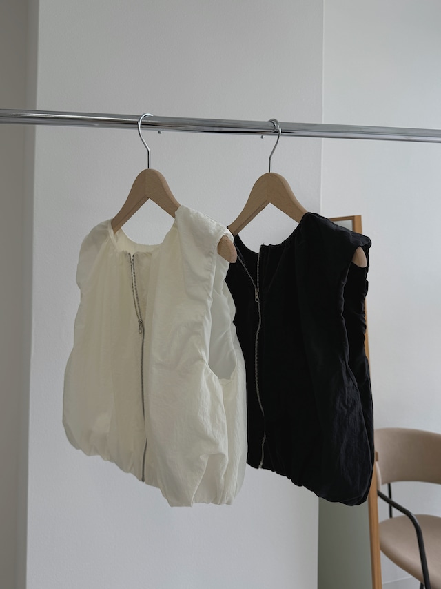 zip point nylon volume tops