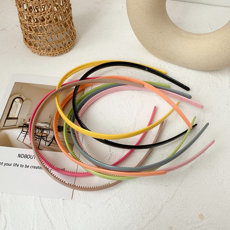 カラー薄手ヘアバンド ヘアピン アクセサリー ヘアアクセサリー ブラック・アイド・ピーズ10382324152