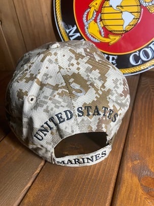 ミリタリー 帽子 US MARINES 海兵隊 デザート仕様 カモ キャップ
