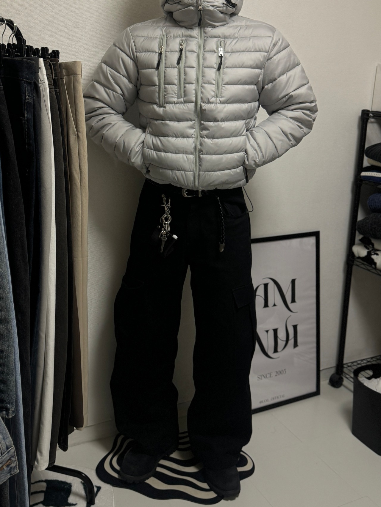 Lightweight Cropped Hooded Puffer Jacket (3color) - 5