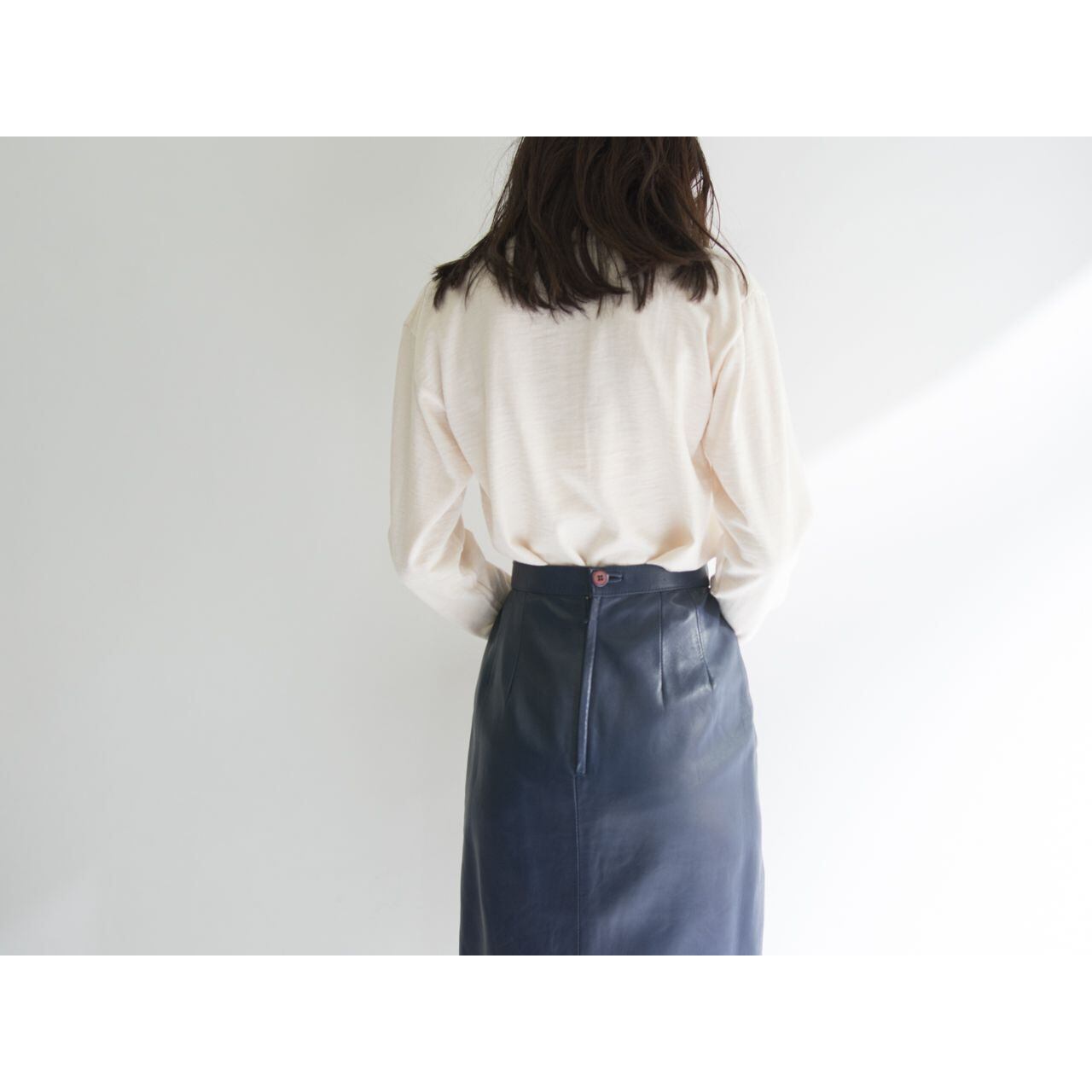 Spanish lamb leather tight skirt（スペインラムレザー タイトスカート）3d