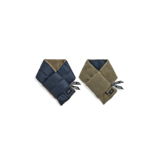 TAION タイオン リバーシブル ダウンマフラー R201MT メンズ レディース Dネイビー×ベージュ