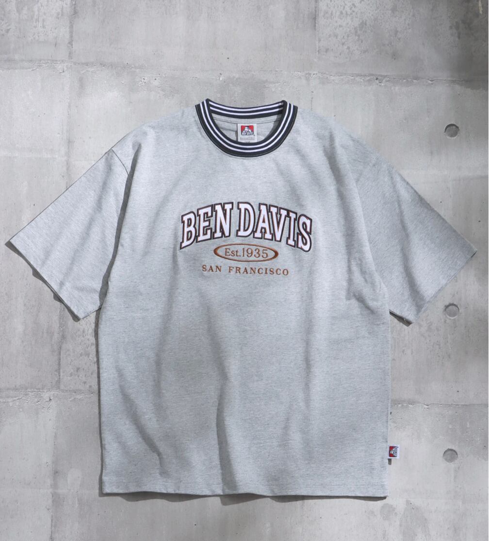 BEN DAVIS (ベンデイビス) ユニバーシティー ビッグシルエット Tシャツ 半袖 (03)ミックスグレー C-2580044