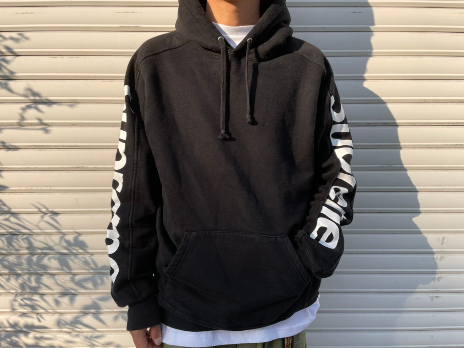 supreme sideline hooded sweatshirt 黒 M