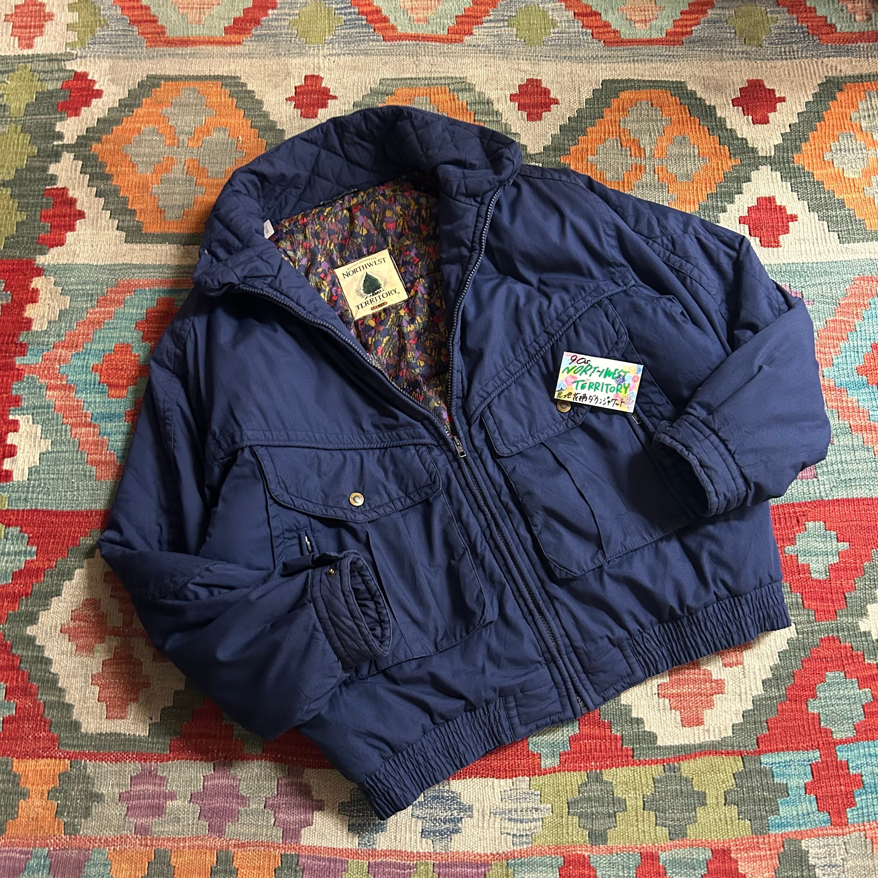 90s NORTHWEST TERRITORY 裏地花柄ダウンジャケット | 古着屋PENNY