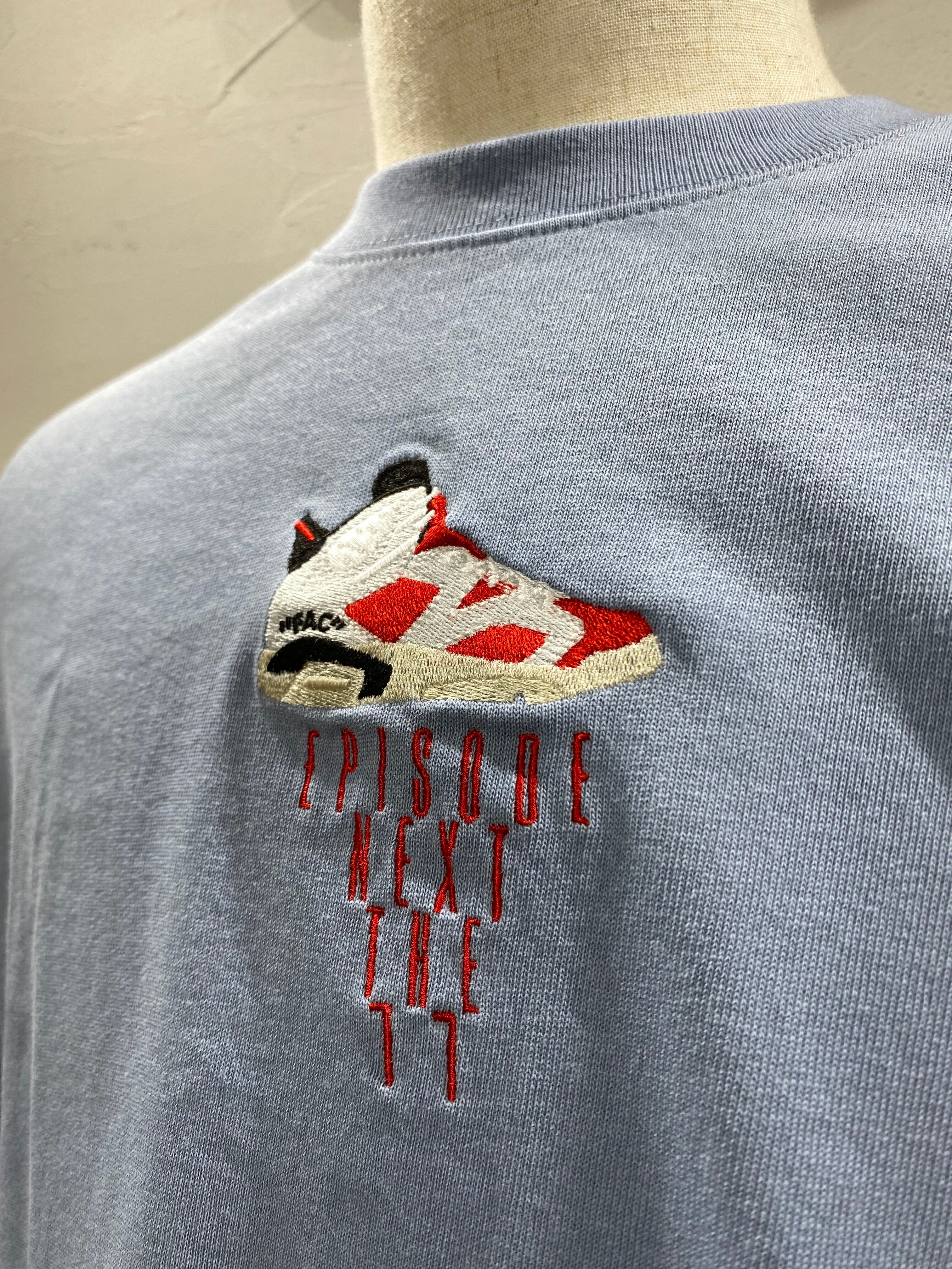 FACTOR X スニーカー柄 EPISOE NEXT THE11 TEE ストーンブルー/カーマイン XL