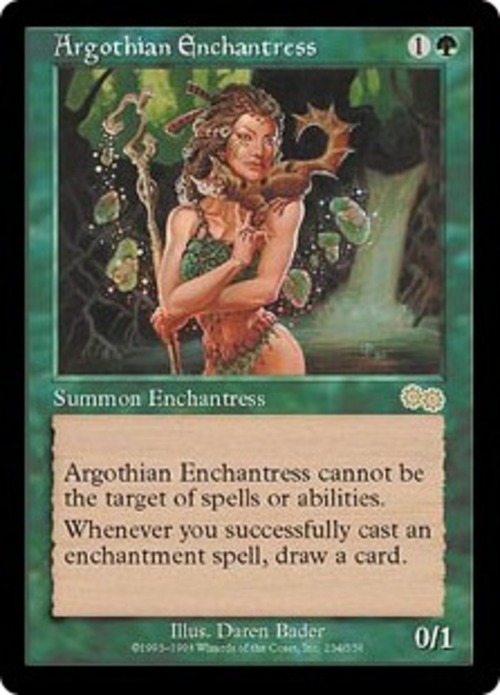 MTG 《アルゴスの女魔術師/Argothian Enchantress(USG)》 英語