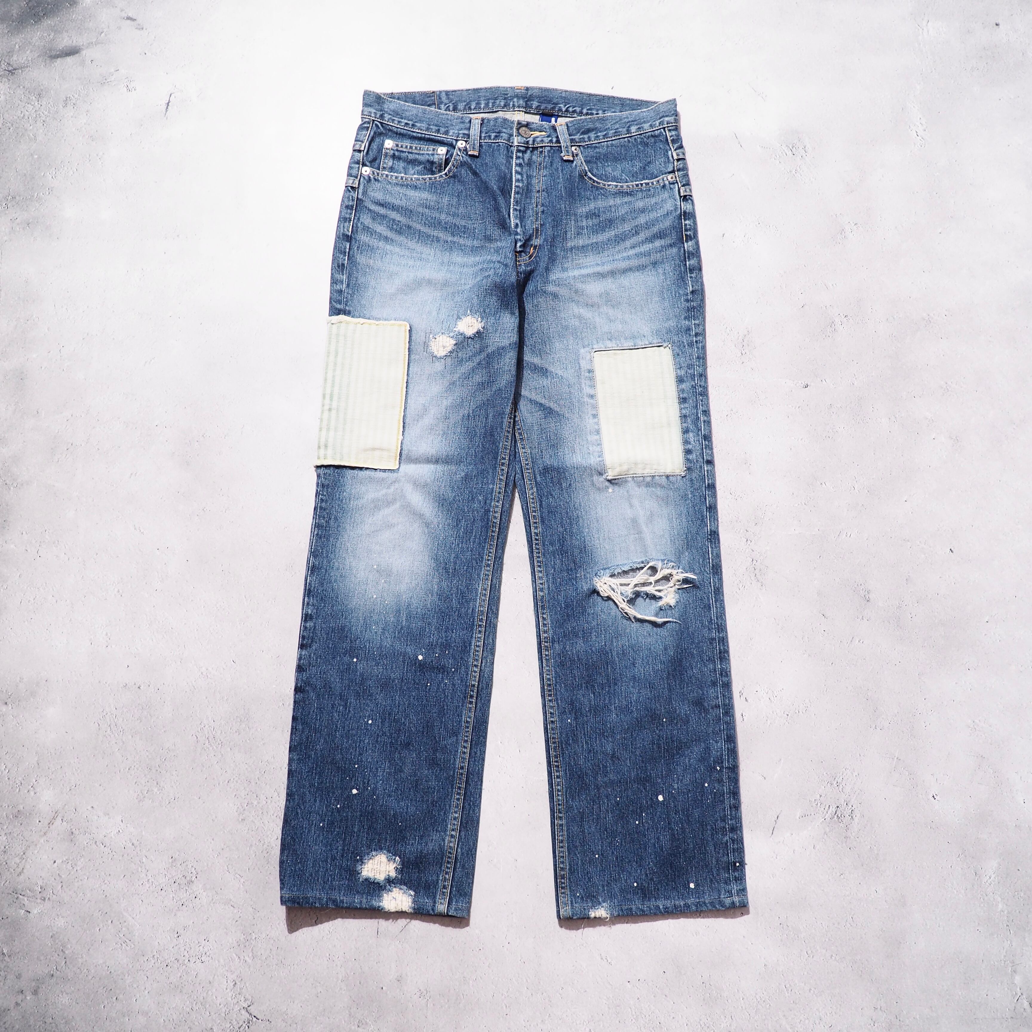 2000s ” 襤褸 ” Good Aging × Damage Custom Denim pants