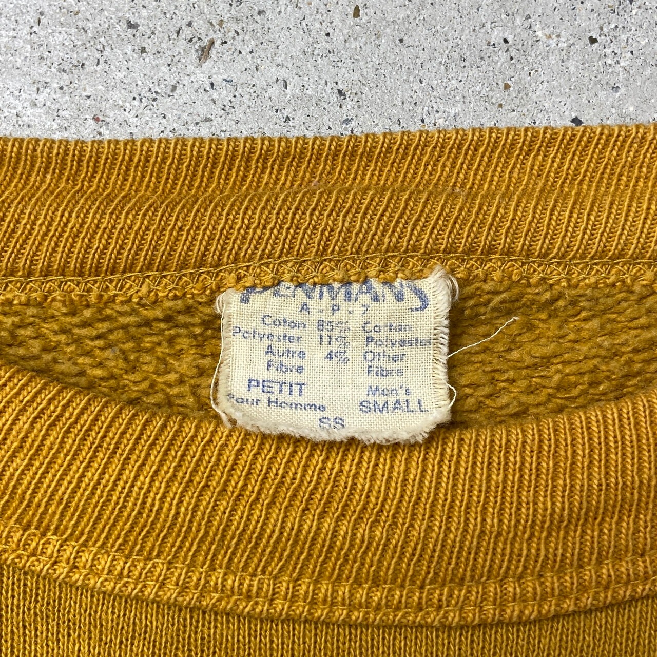 60年代 PENMANS フロッキープリント 半袖 スウェットシャツ 