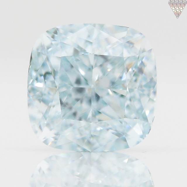 0.31 ct FANCY LIGHT GREENISH BLUE SI1 CUSHION GIA 天然  ダイヤモンド ルース