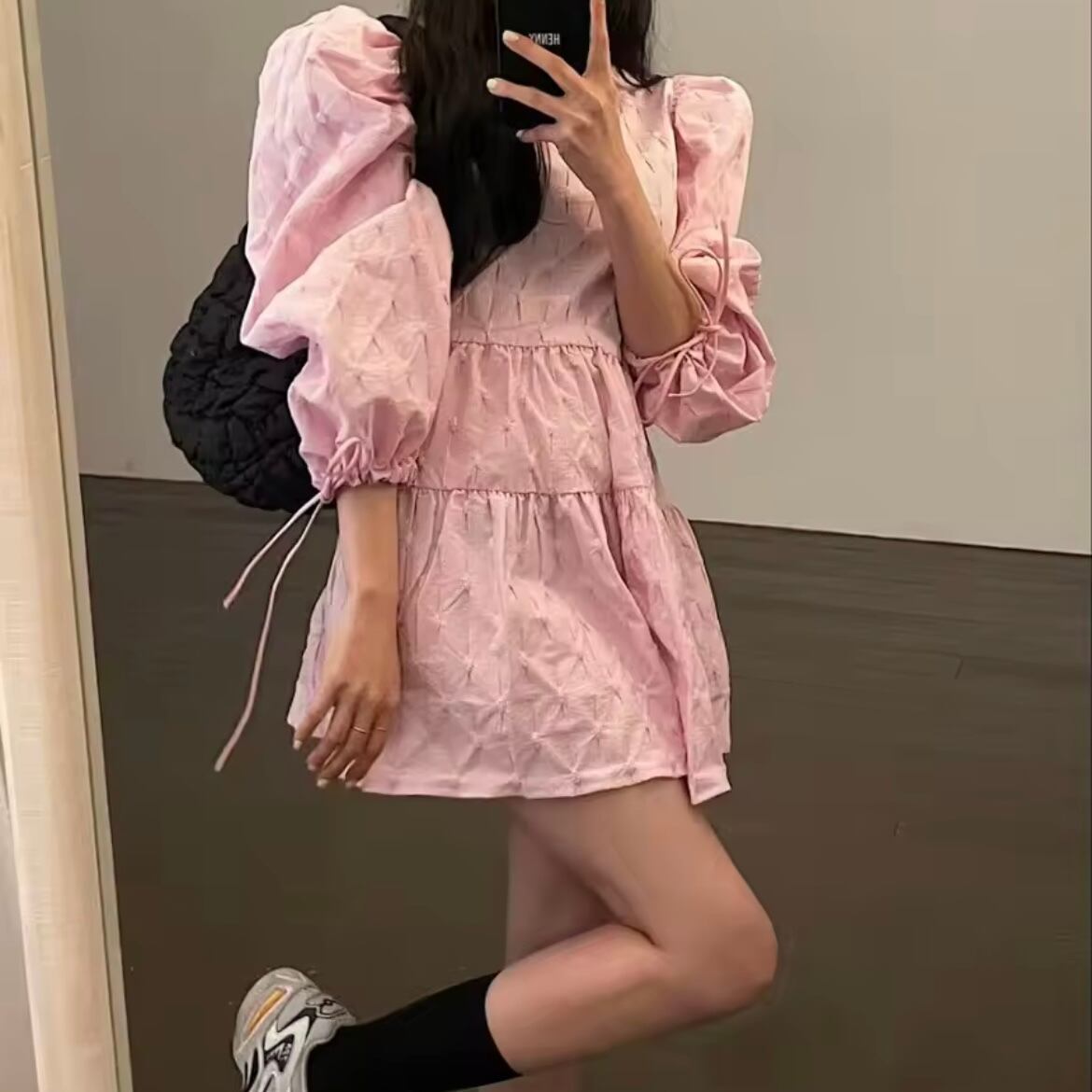 パワーショルダーミニワンピース