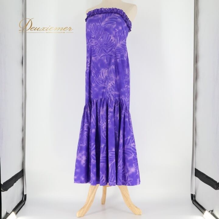 フラダンス 衣装 ワンピース ドレス パープル系 パンドール フラ