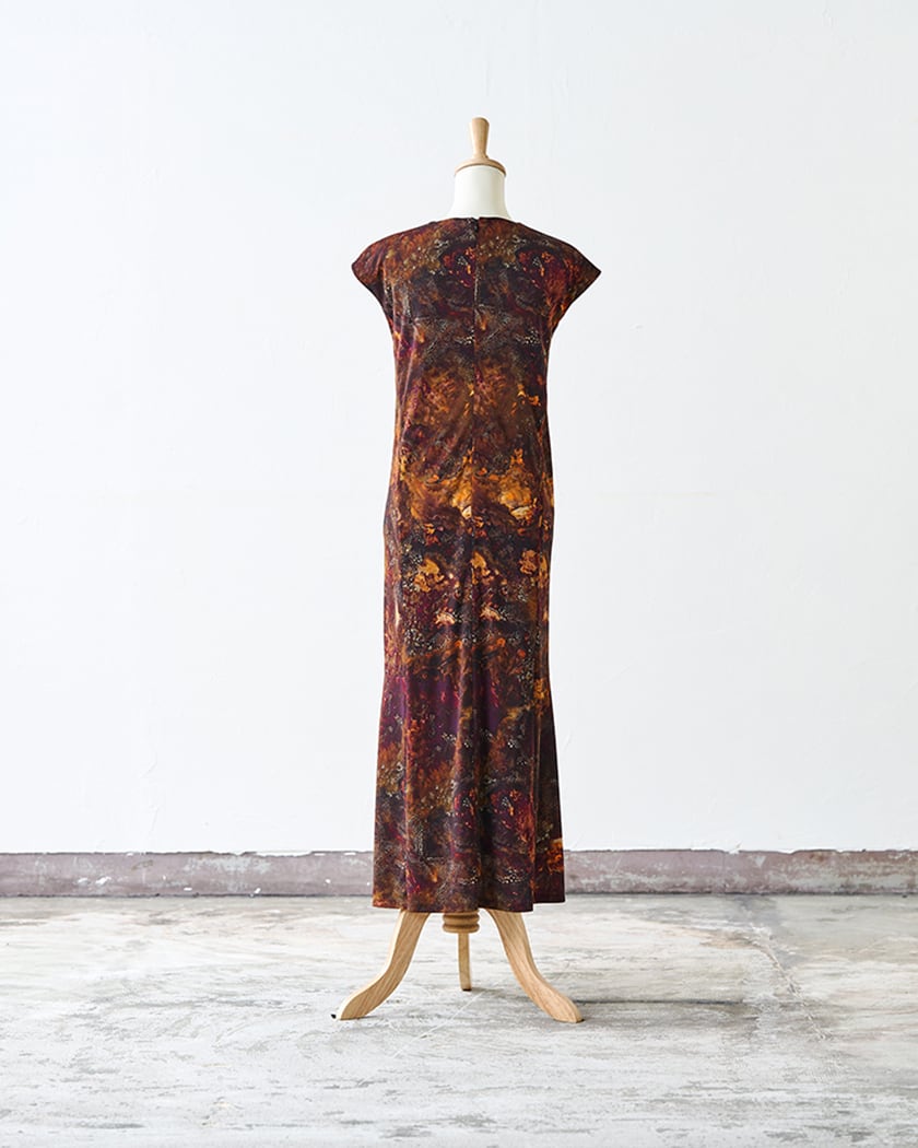 Vネック ジャージーワンピース〈PEACOCK〉 | oriif.