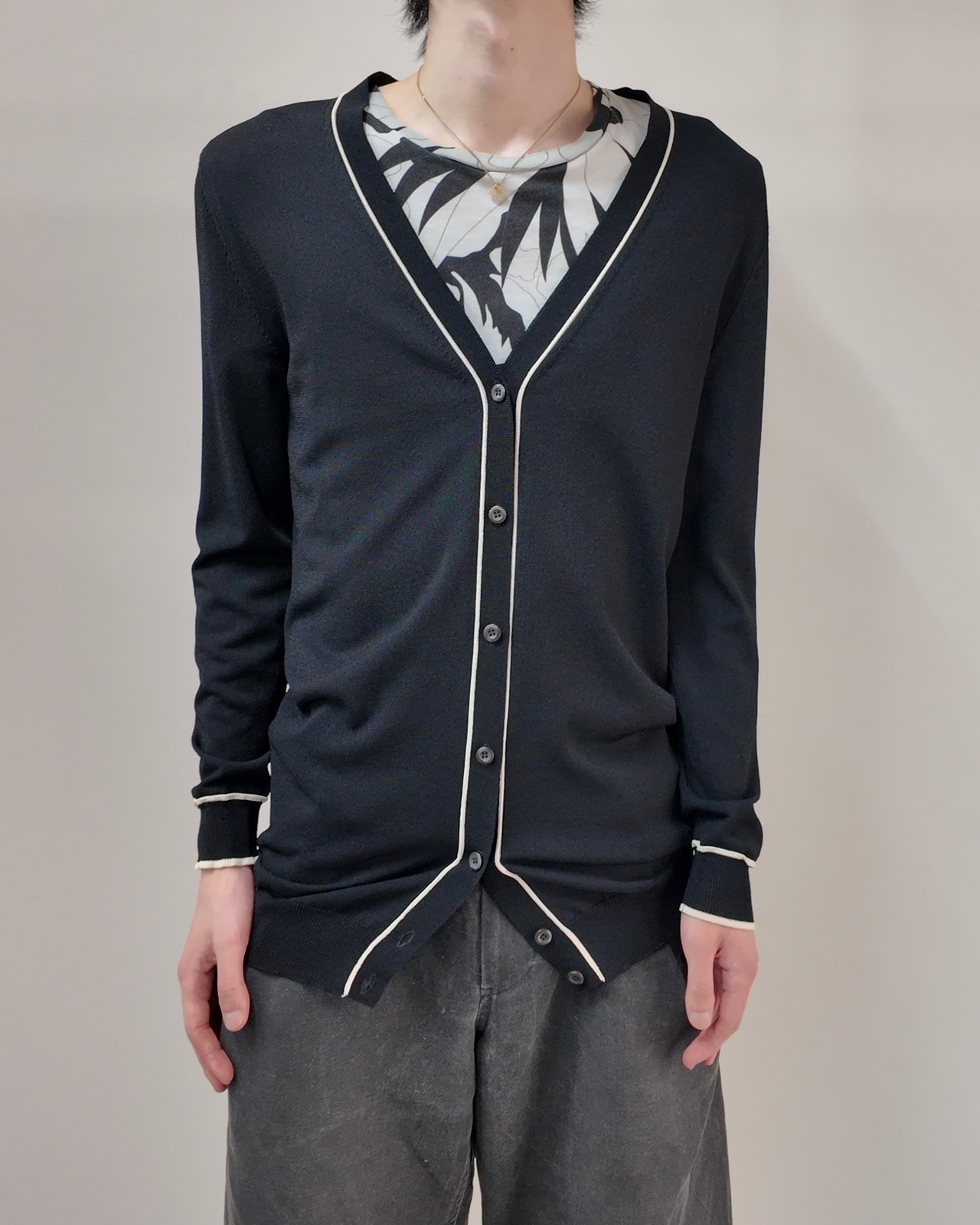 【2014/SS PRADA】piping long cardigan