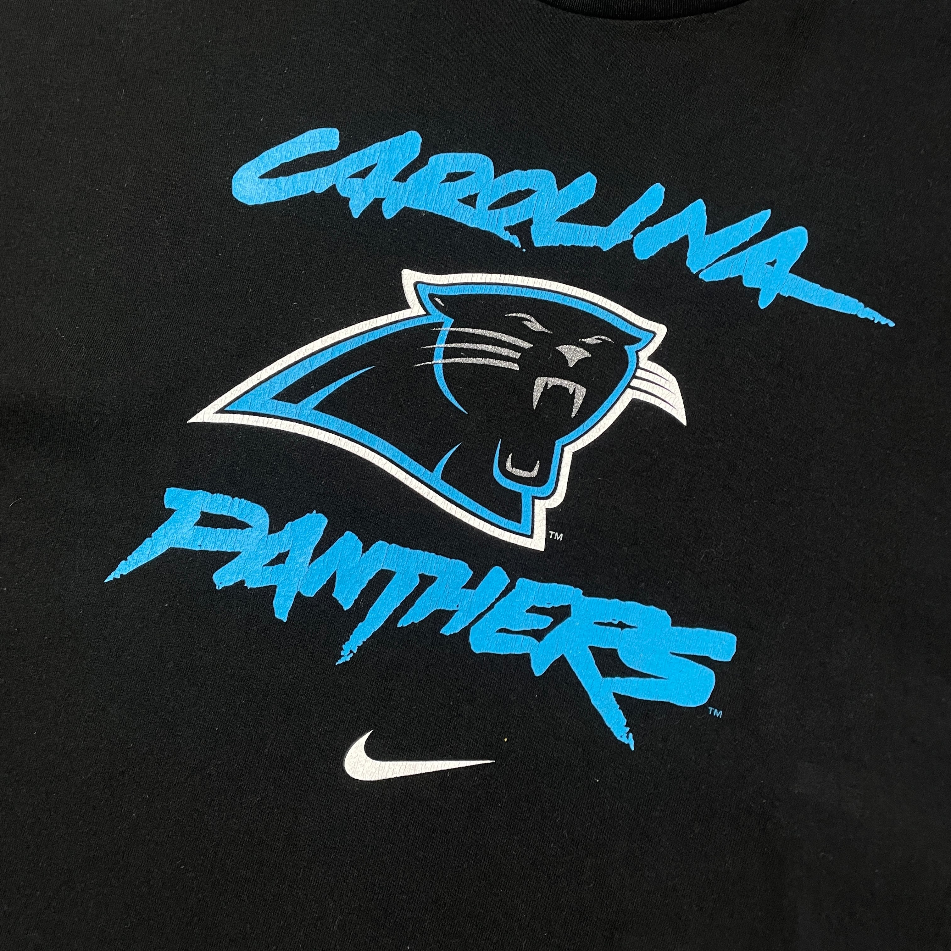 90年代 USA製 NIKE ナイキ NFL CAROLINA PANTHERS チームロゴ ...